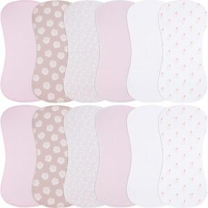 12 Pack Baby Burp Cloths 3 Layers Thicken Cotton Absorbent Soft Spit Up Bibs